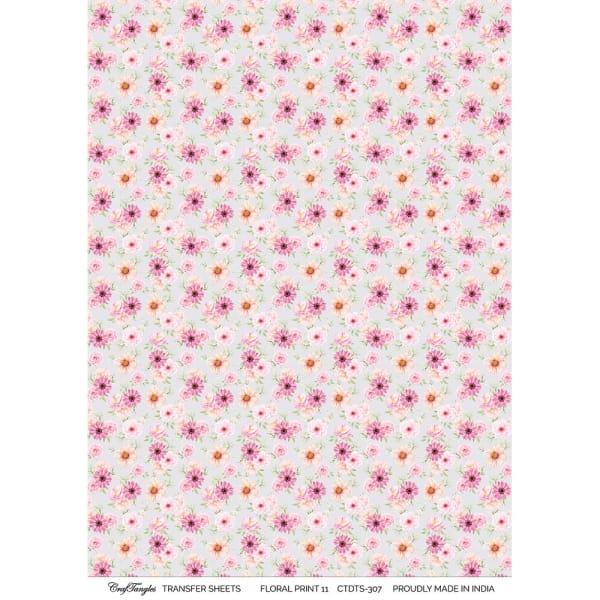 CrafTangles A4 Transfer It Sheets - Floral Print 11