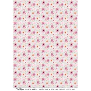 CrafTangles A4 Transfer It Sheets - Floral Print 11