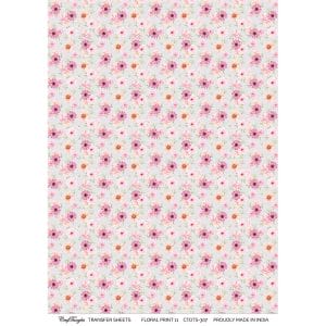 CrafTangles A4 Transfer It Sheets - Floral Print 11