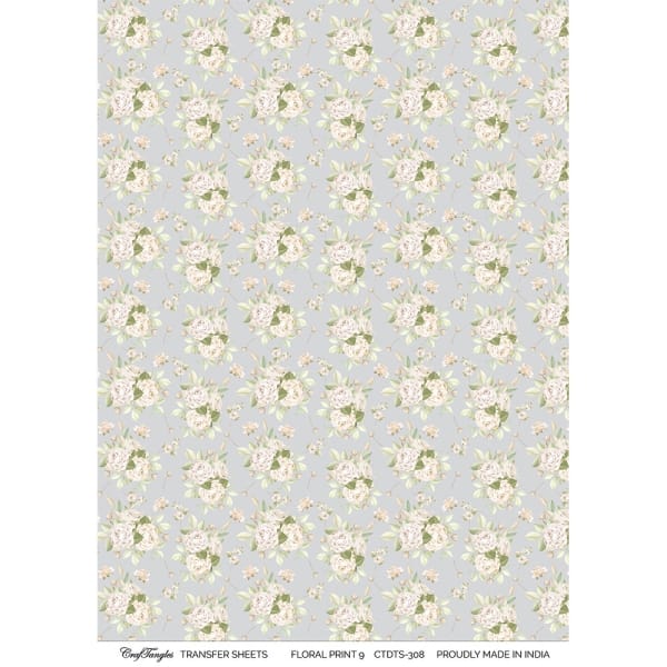 CrafTangles A4 Transfer It Sheets - Floral Print 9