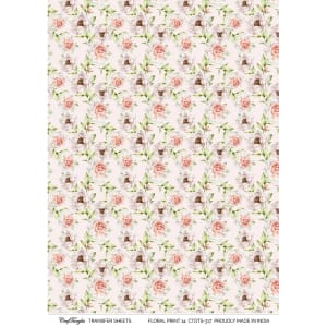 CrafTangles A4 Transfer It Sheets - Floral Print 14