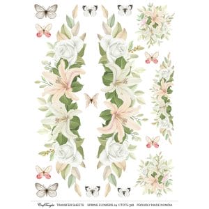 CrafTangles A4 Transfer It Sheets - Spring Flowers 24