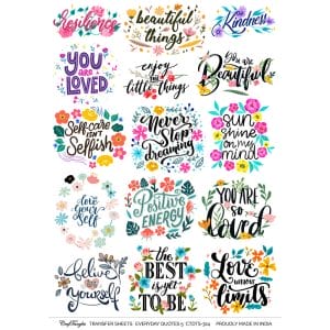 CrafTangles A4 Transfer It Sheets - Quotes - Everyday Quotes 5