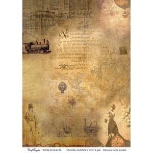 CrafTangles A4 Transfer It Sheets - Quotes - Vintage Journals 7