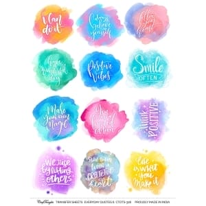CrafTangles A4 Transfer It Sheets - Quotes - Everyday Quotes 6