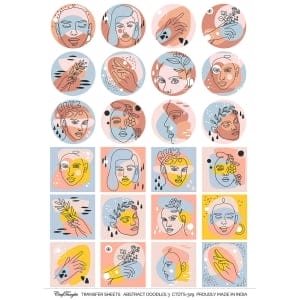 CrafTangles A4 Transfer It Sheets - Abstract Doodles 3