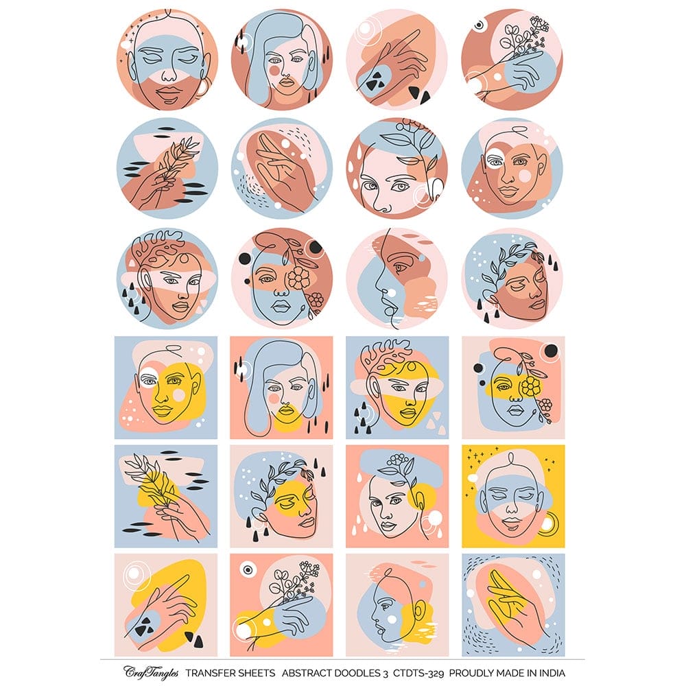 CrafTangles A4 Transfer It Sheets - Abstract Doodles 3 CTDTS 329 CrafTangles transfer sheet Abstract Doodles 3 CrafTangles A4 Transfer It Sheets - Abstract Doodles 3