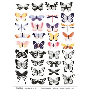 CrafTangles A4 Transfer It Sheets - Butterflies 6