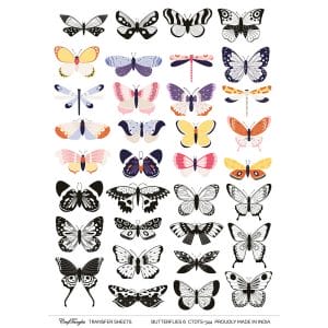 CrafTangles A4 Transfer It Sheets - Butterflies 6