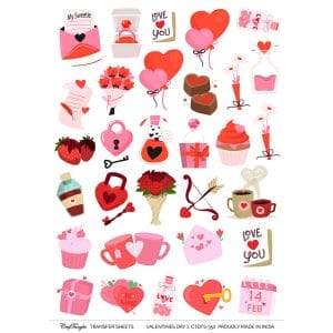 CrafTangles A4 Transfer It Sheets - Valentine's Day 1