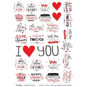 CrafTangles A4 Transfer It Sheets - Quotes - Love 2