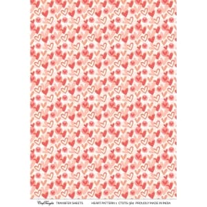CrafTangles A4 Transfer It Sheets - Heart Pattern 1