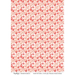 CrafTangles A4 Transfer It Sheets - Heart Pattern 1