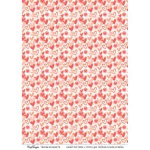 CrafTangles A4 Transfer It Sheets - Heart Pattern 1