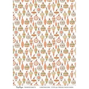 CrafTangles A4 Transfer It Sheets - Christmas Ornaments