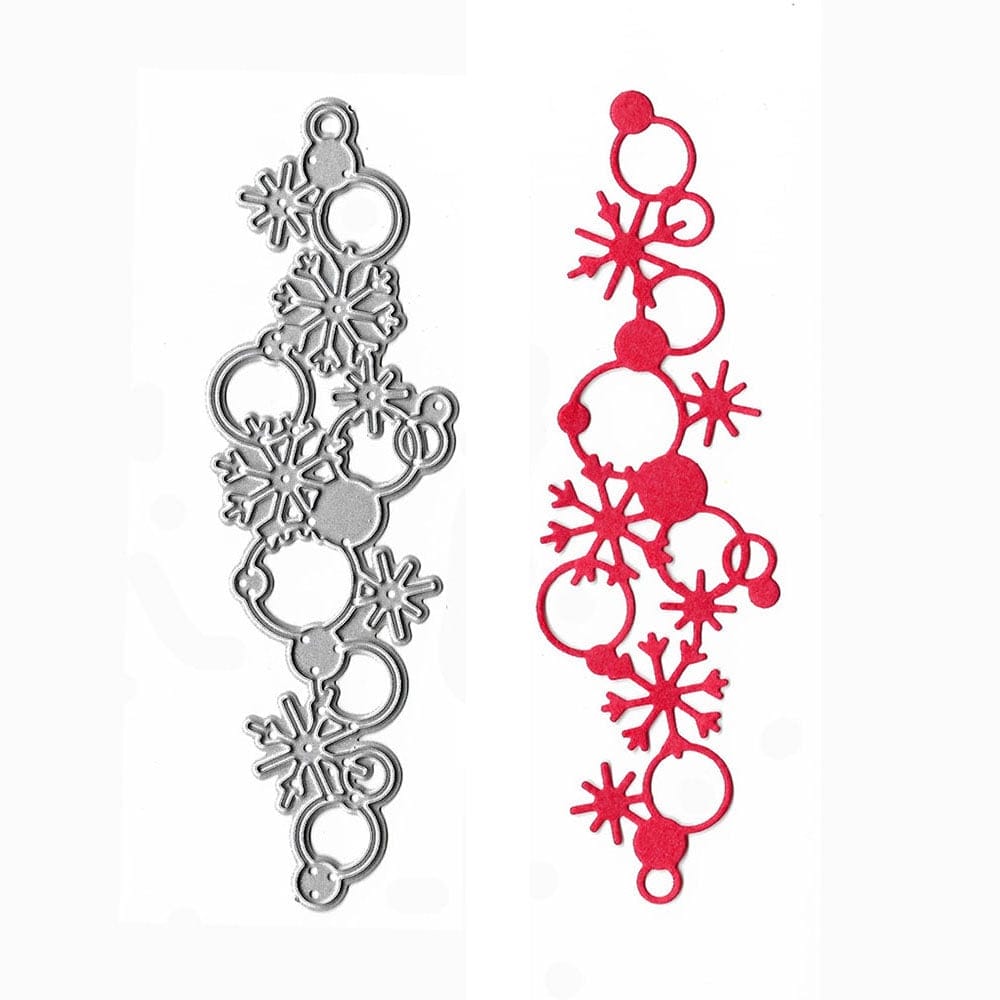 Steel Border Dies - Snowflakes and Circles CrafTAdda Steel Cutting Dies XY1100 Steel Border Dies - Snowflakes and Circles