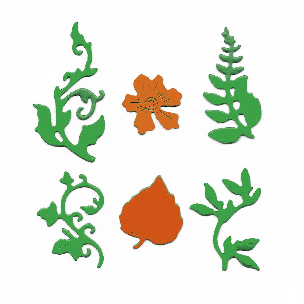 Steel Cutting Dies - Tiny leaves and flowers (Set of 6 dies) CrafTAdda Steel Cutting Dies XY1118 1 CrafTAdda_Steel_Cutting_Dies_XY1118_1