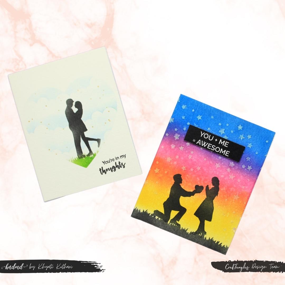 CrafTangles 6x6 Stencils - Couple Silhouette CrafTangles Couple Silhouette 2 CrafTangles_Couple_Silhouette_2