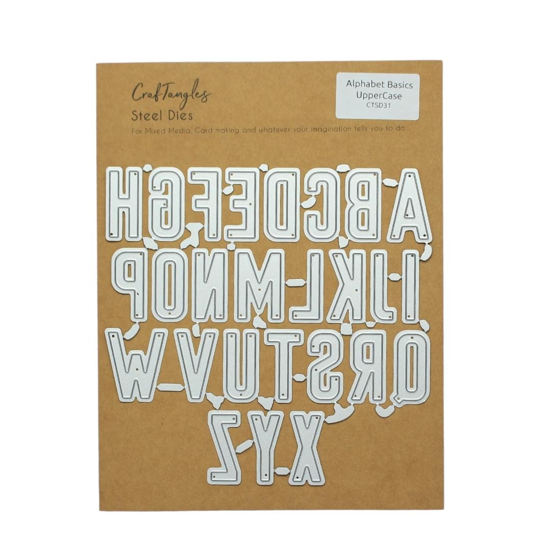 CrafTangles Steel Dies - Basic Alphabets Uppercase (Set of 26 dies) CrafTangles Steel Dies Alphabet Basics Uppercase CrafTangles Steel Dies - Basic Alphabets Uppercase (Set of 26 dies)