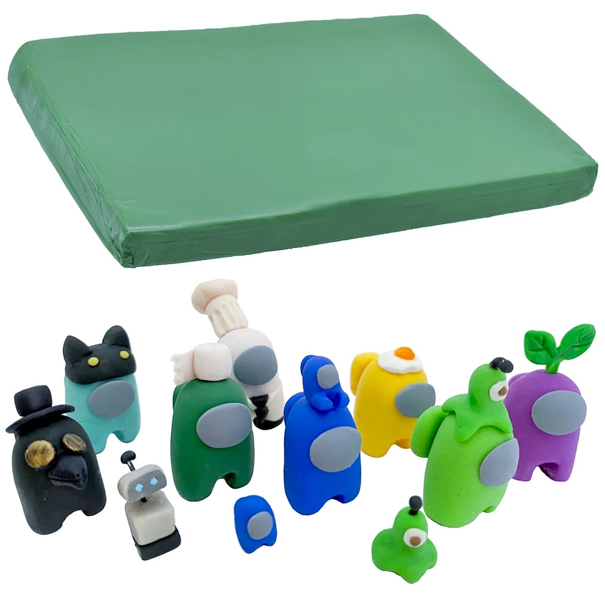 Polymer Clay 250gm Green PCLAY GN polymer clay 1 PCLAY-GN_polymer_clay_1