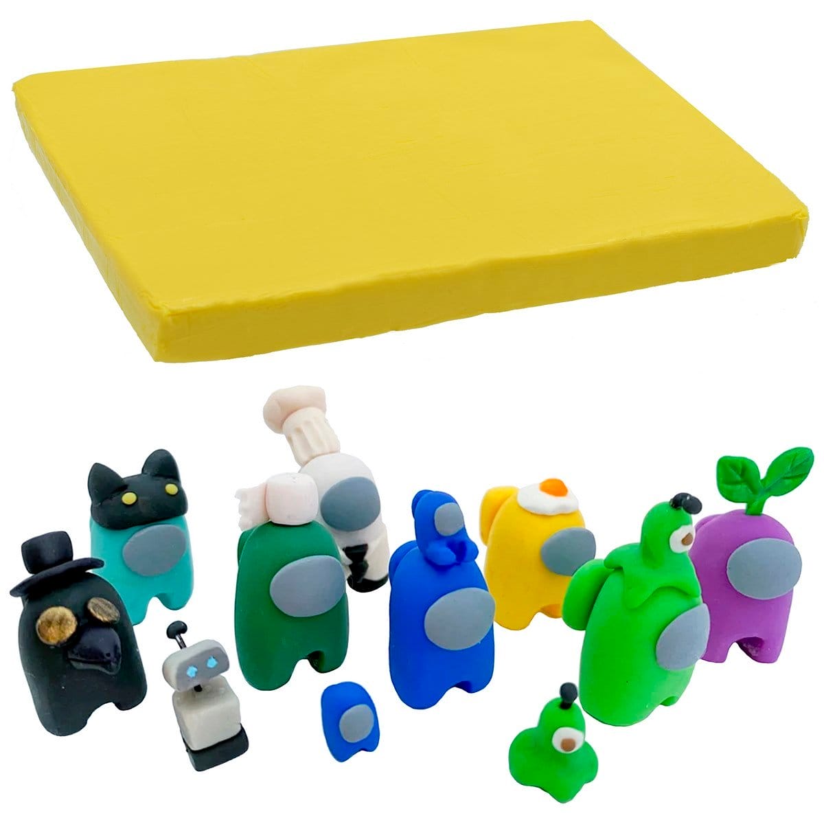 Polymer Clay 250gm Yellow PCLAY YW polymer clay 1 PCLAY-YW_polymer_clay_1