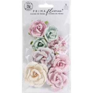 Prima Marketing Mulberry Paper Flowers - All My Heart/With Love
