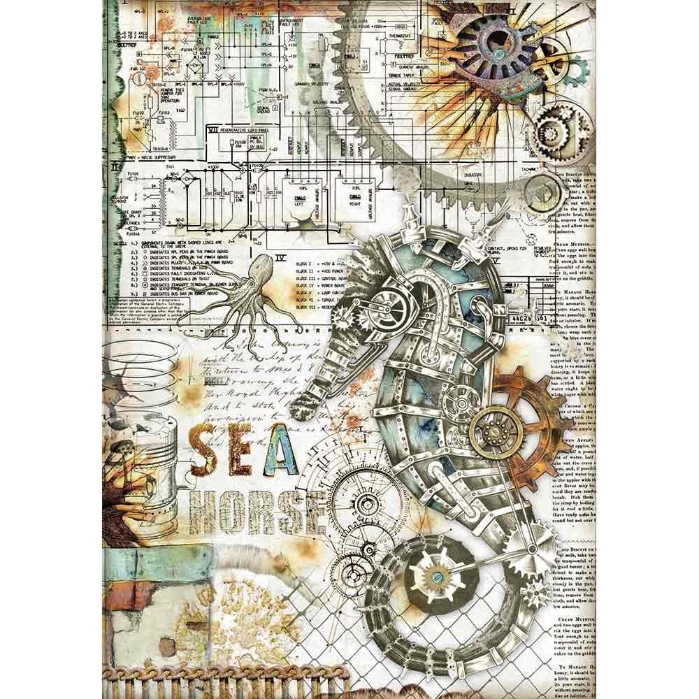 Stamperia Rice Paper A4 - Seahorse stamperia rice paper DFSA4431 Stamperia Rice Paper A4 - Seahorse