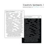 CrafTangles Sentiment Sheets  - Creativity Sentiments 1 (2 sheets of A4)