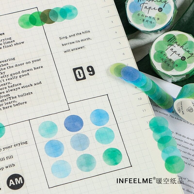 Washi Round Stickers (100 pcs) - Neutral Tones 100pcs ROunds colourful Stickers 1 100pcs_ROunds_colourful_Stickers_1