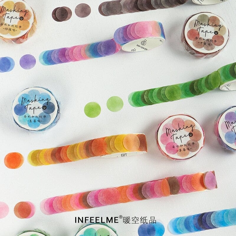 Washi Round Stickers (100 pcs) - Neutral Tones 100pcs ROunds colourful Stickers 3 100pcs_ROunds_colourful_Stickers_3