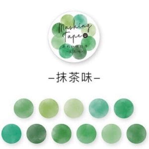 Washi Round Stickers (100 pcs) - Greens