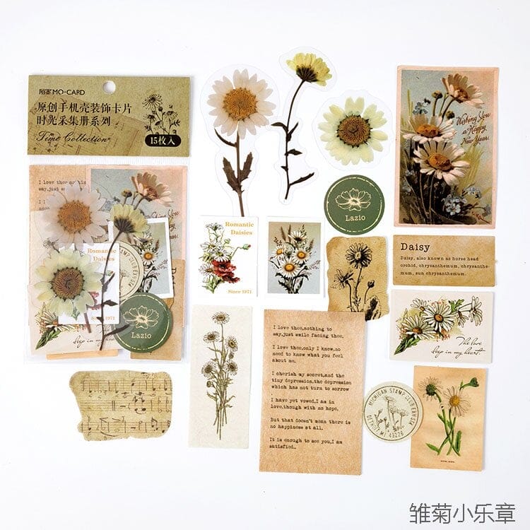 Journal Vintage Ephemera Pack (15 pcs) - Design 1