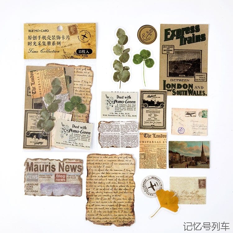 Journal Vintage Ephemera Pack (15 pcs) - Design 2