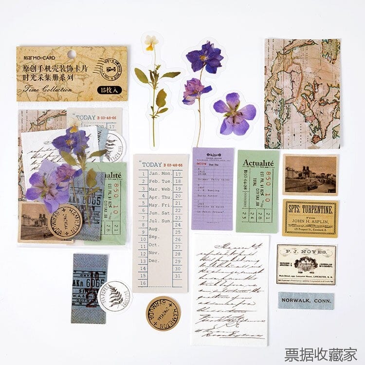 Journal Vintage Ephemera Pack (15 pcs) - Design 3 15pcs vintage ephemera pack Design3 Journal Vintage Ephemera Pack (15 pcs) - Design 3