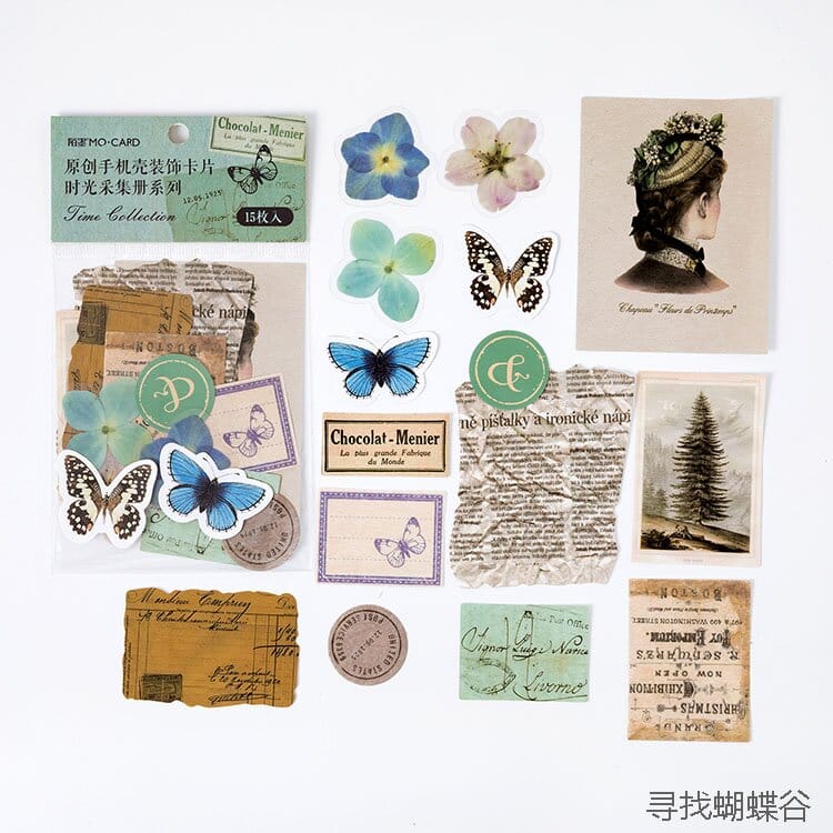 Journal Vintage Ephemera Pack (15 pcs) - Design 4 15pcs vintage ephemera pack Design4 Journal Vintage Ephemera Pack (15 pcs) - Design 4