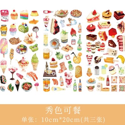 Journal Ephemera Stickers - Desserts 3pc sticker sheet deserts Journal Ephemera Stickers - Desserts