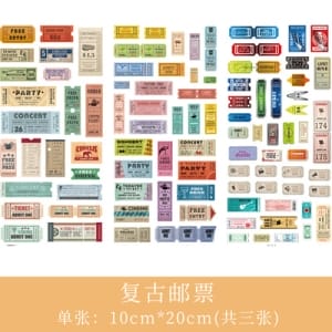 Journal Ephemera Stickers - Vintage Tickets