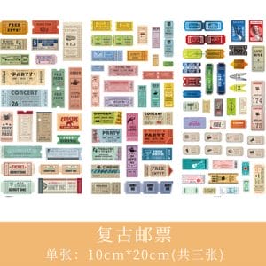 Journal Ephemera Stickers - Vintage Tickets