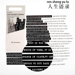 Journal transparent Sentiment Stickers (40 pcs) - Life Quotations