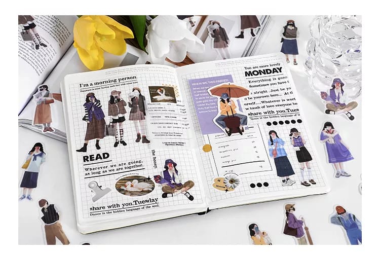 40pcs_people_journal_Sticker_epehemera