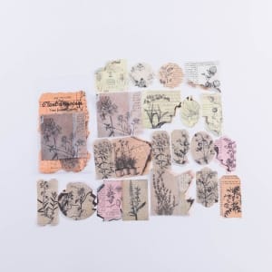 Journal Ephemera Stickers - Plant Drawings (40 pcs)