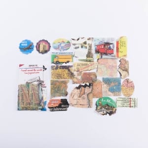 Journal Ephemera Stickers - Travel around the World (40 pcs)