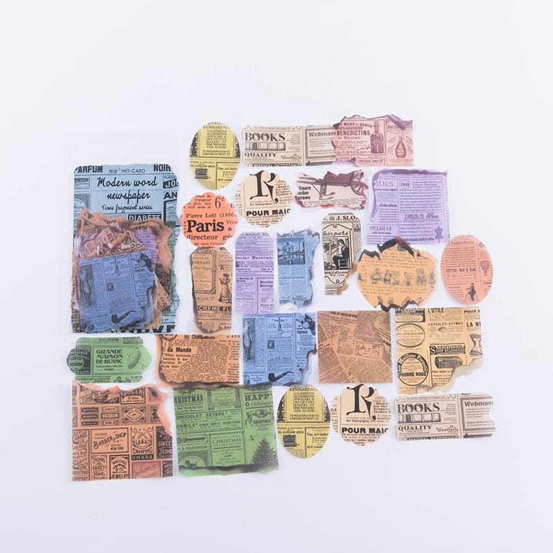 Journal Ephemera Stickers - Modern Word Newspaper (40 pcs) 40pcs sticker ephemera modern word newspaper Journal Ephemera Stickers - Modern Word Newspaper (40 pcs)