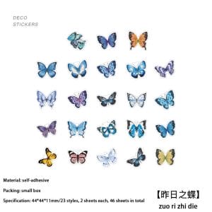 46pcs_stickers_butterflies
