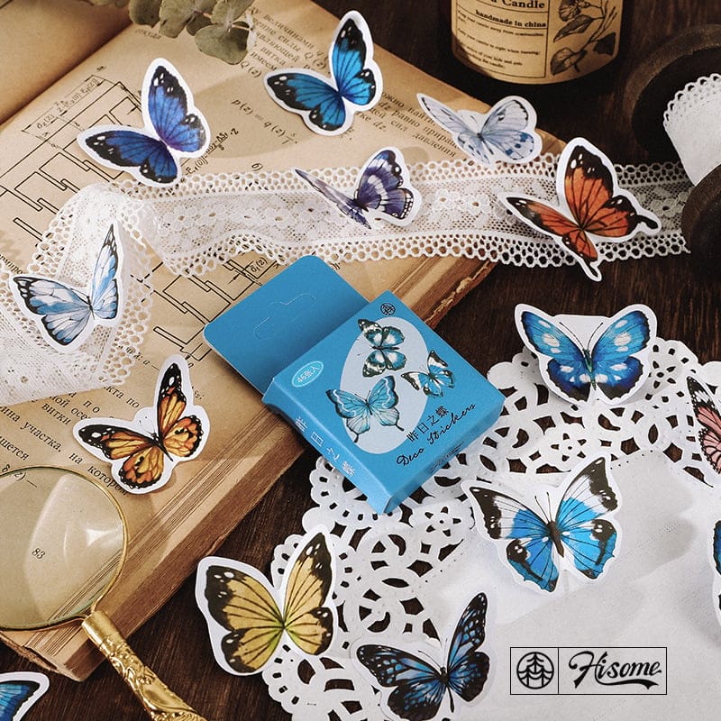 Journal Ephemera Stickers - Butterflies (46 pcs) 46pcs stickers butterflies 1 Journal Ephemera Stickers - Butterflies (46 pcs)