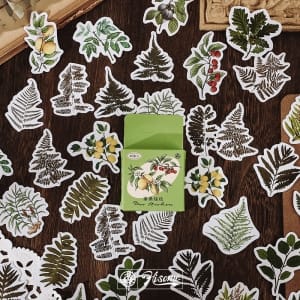 Journal Ephemera Stickers - Leaves (46 pcs)