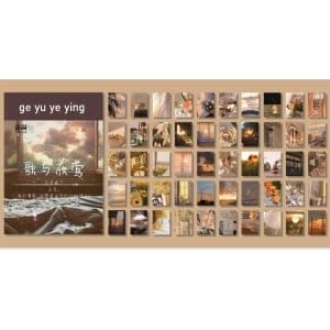 Photo Sticker Book for Journal Ephemeras (50 sheets) - Brown tones