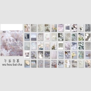 Photo Sticker Book for Journal Ephemeras (50 sheets) - Cool tones