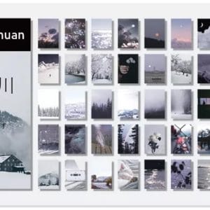 Photo Sticker Book for Journal Ephemeras (50 sheets) - Gray tones