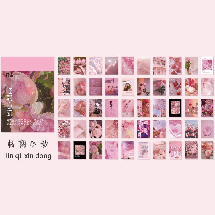 Photo Sticker Book for Journal Ephemeras (50 sheets) - Pink tones 50pcs photo sticker book Pinks Photo Sticker Book for Journal Ephemeras (50 sheets) - Pink tones